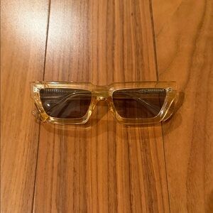 Chic Transparent Yellow Sunglasses